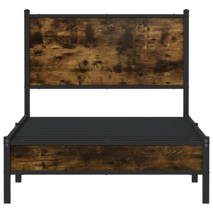 Giroletto senza Materaso in Metallo Rovere Fumo 90x190 cm | homemem39