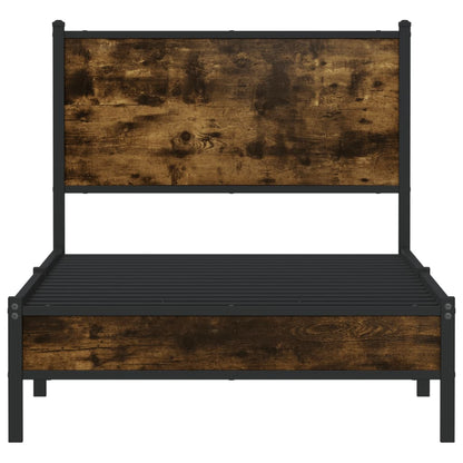 Giroletto senza Materaso in Metallo Rovere Fumo 90x200 cm | homemem39