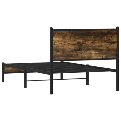 Giroletto senza Materaso in Metallo Rovere Fumo 100x190 cm
