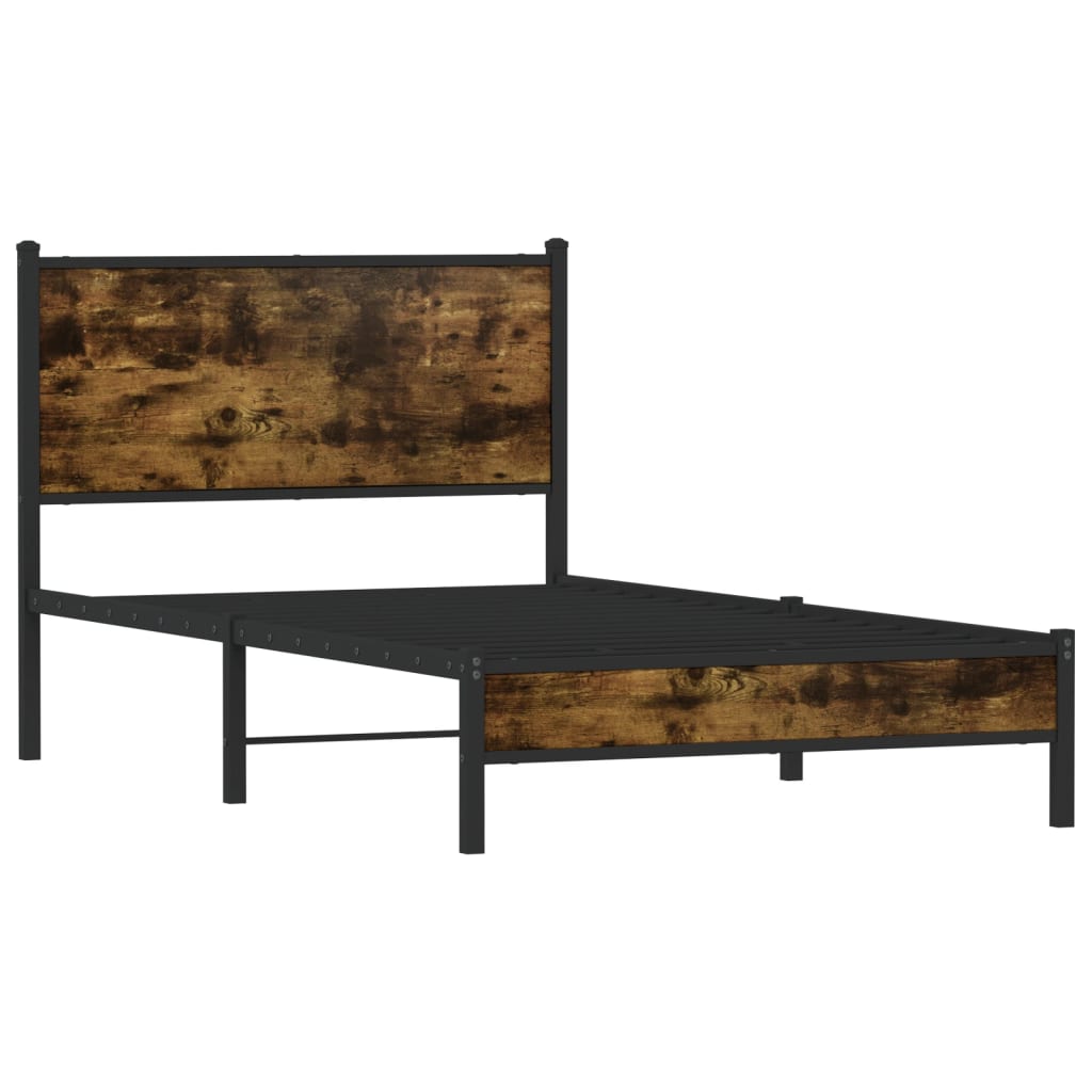 Giroletto senza Materaso in Metallo Rovere Fumo 107x203 cm