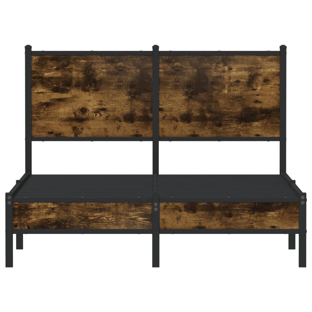 Giroletto senza Materaso in Metallo Rovere Fumo 120x200 cm - homemem39