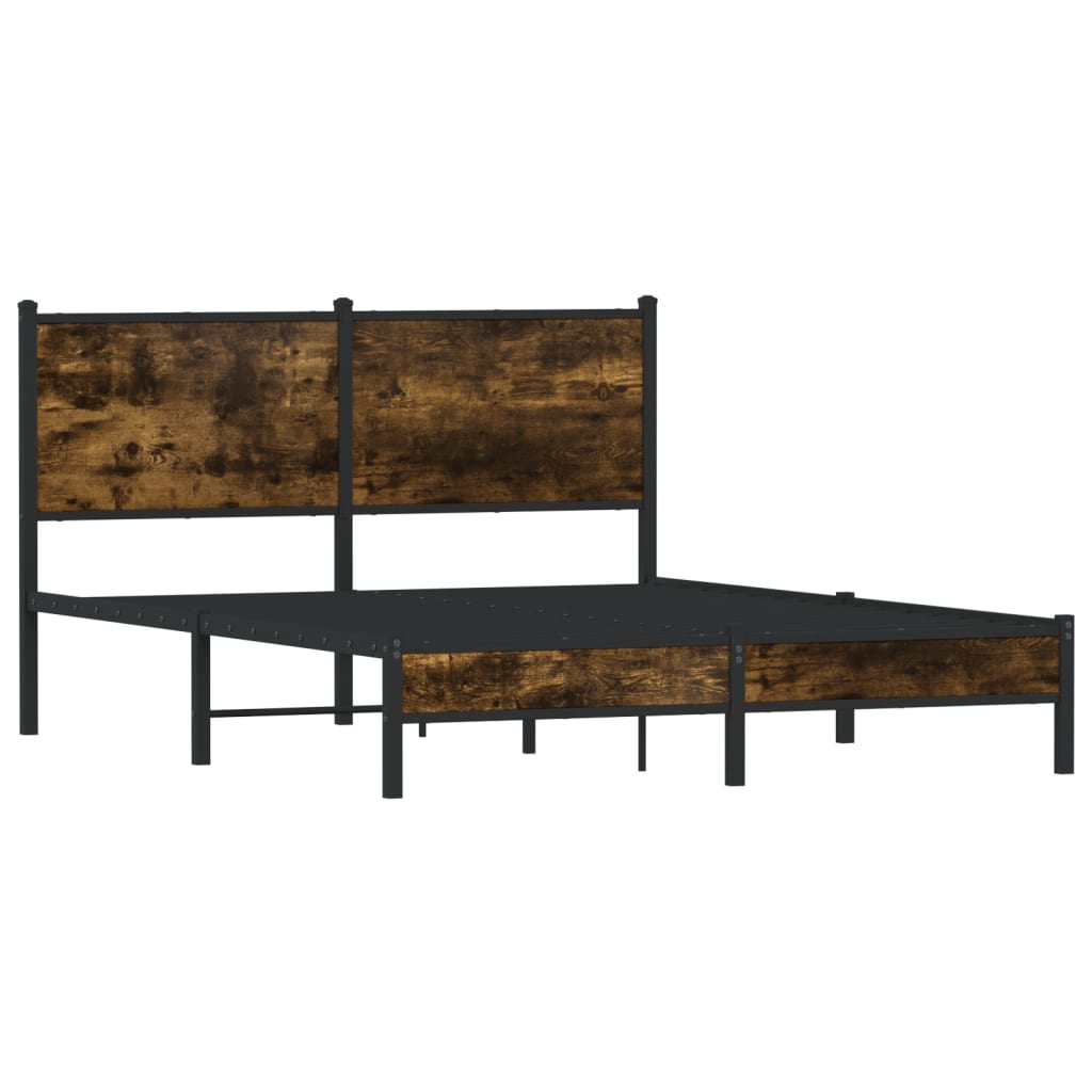 Giroletto senza Materaso in Metallo Rovere Fumo 137x190 cm