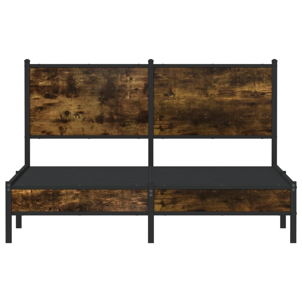 Giroletto senza Materaso in Metallo Rovere Fumo 140x190 cm | homemem39