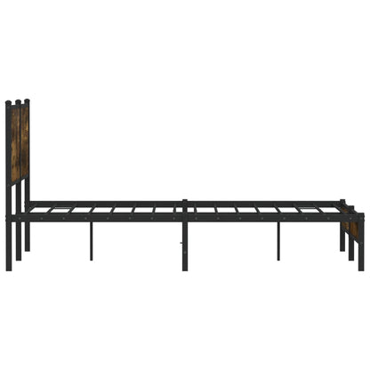 Giroletto senza Materaso in Metallo Rovere Fumo 140x190 cm