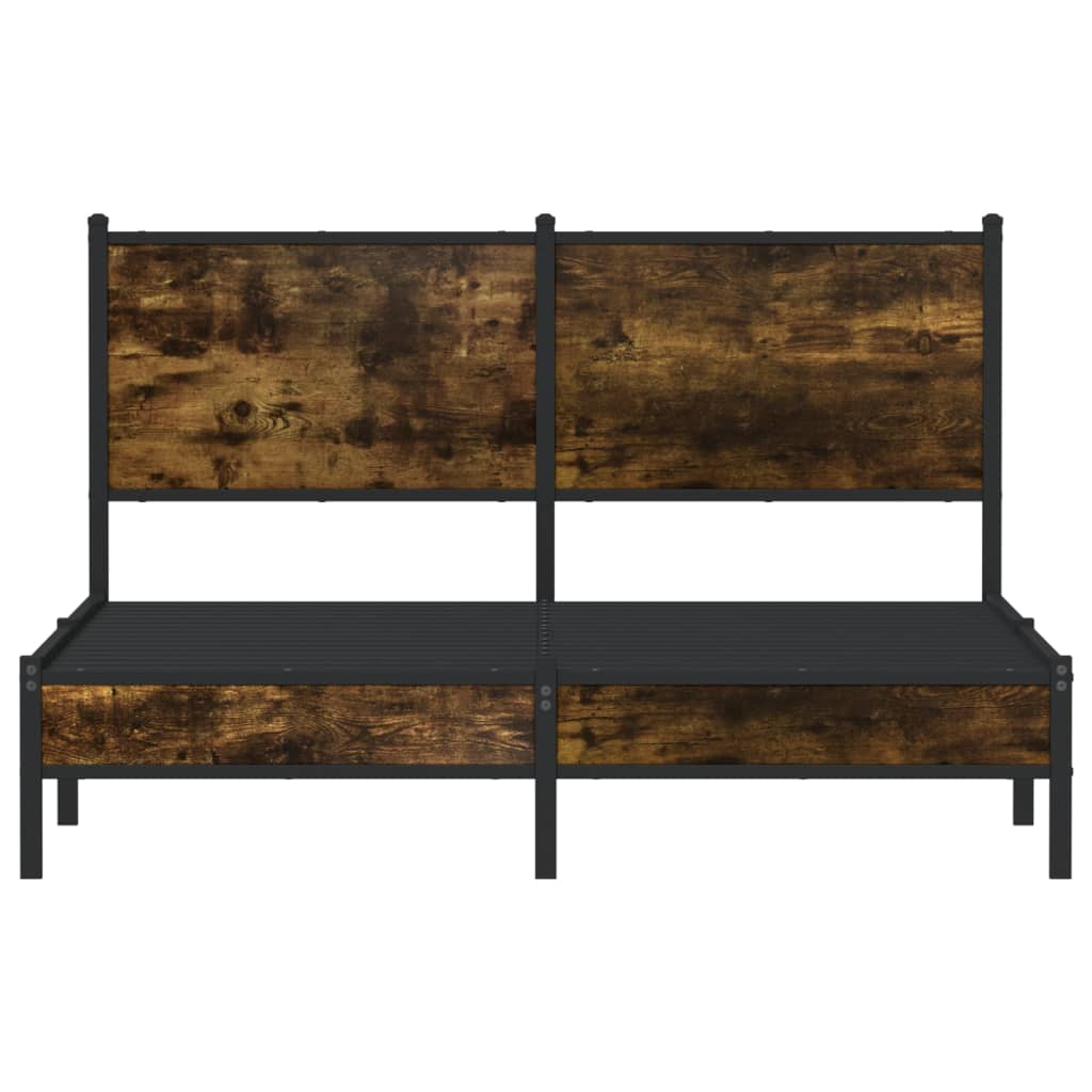 Giroletto senza Materaso in Metallo Rovere Fumo 150x200 cm | homemem39