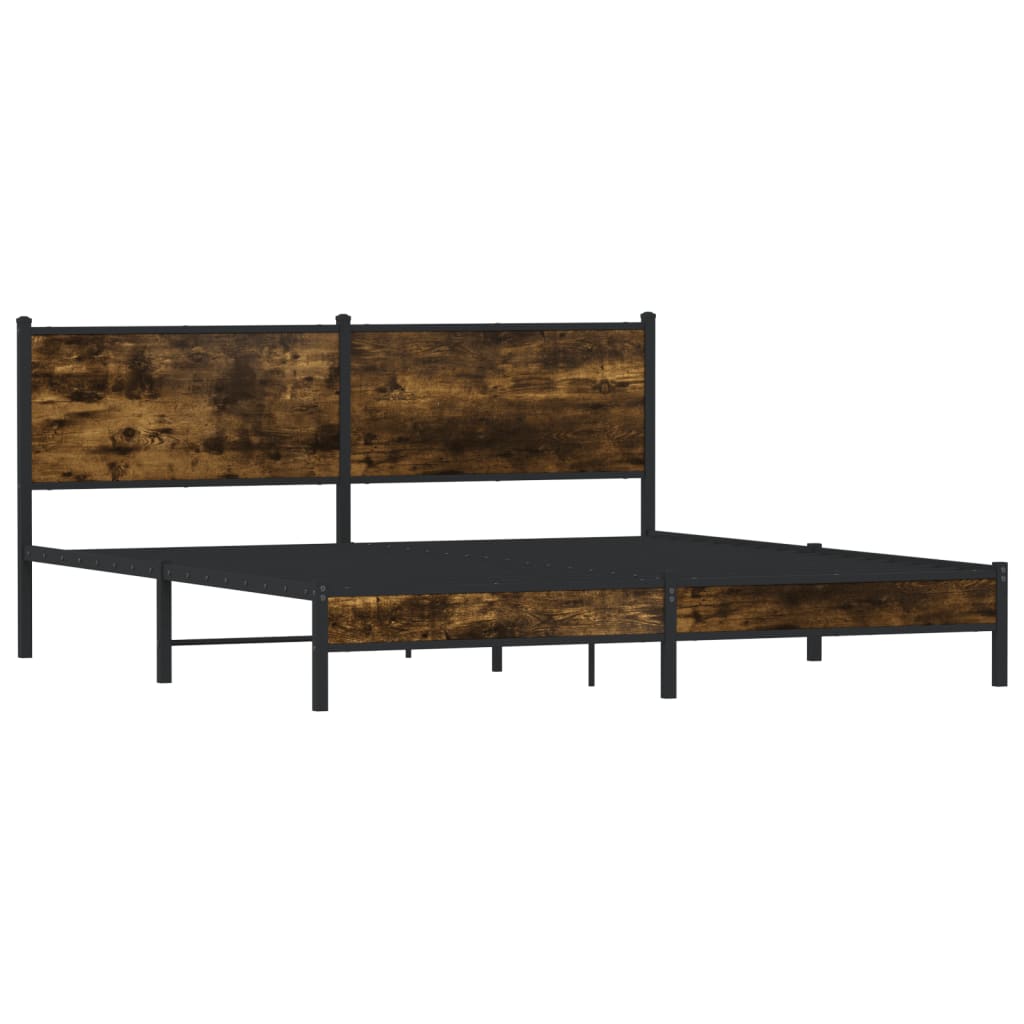 Giroletto senza Materaso in Metallo Rovere Fumo 160x200 cm