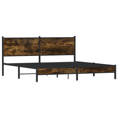 Giroletto senza Materaso in Metallo Rovere Fumo 160x200 cm