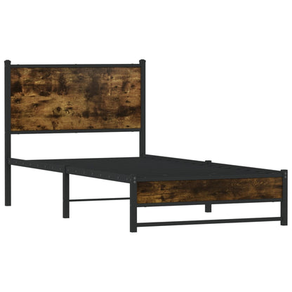 Giroletto senza Materaso in Metallo Rovere Fumo 80x200 cm | homemem39