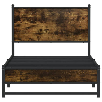 Giroletto senza Materaso in Metallo Rovere Fumo 90x190 cm | homemem39