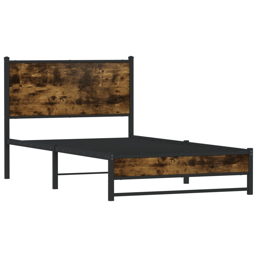 Giroletto senza Materaso in Metallo Rovere Fumo 107x203 cm