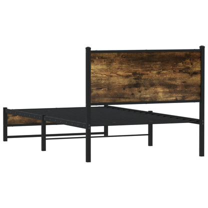 Giroletto senza Materaso in Metallo Rovere Fumo 107x203 cm - homemem39