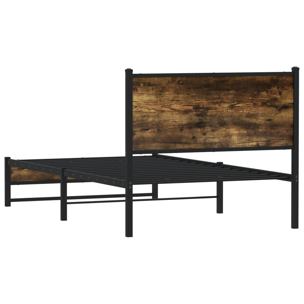Giroletto senza Materaso in Metallo Rovere Fumo 107x203 cm