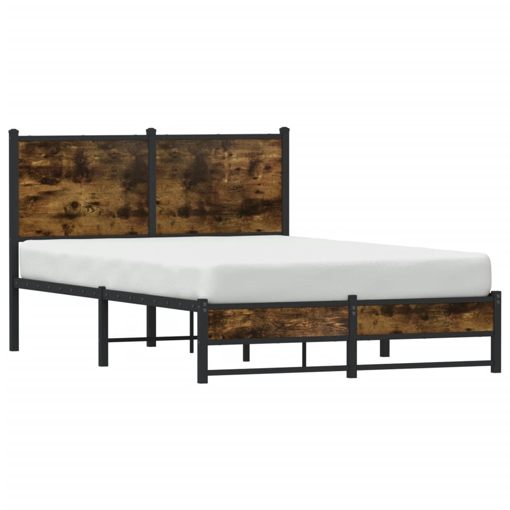 Giroletto senza Materasso in Metallo Rovere Fumo 120x190 cm