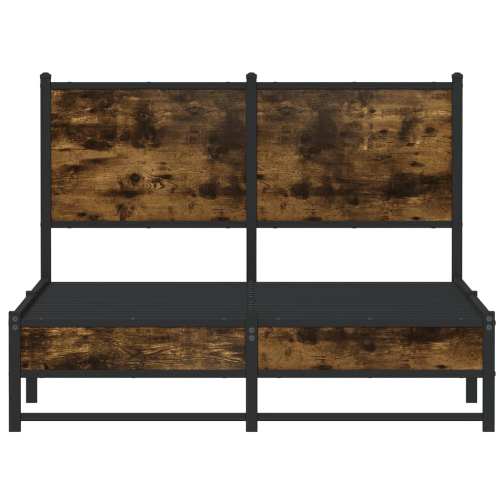 Giroletto senza Materasso in Metallo Rovere Fumo 120x190 cm - homemem39