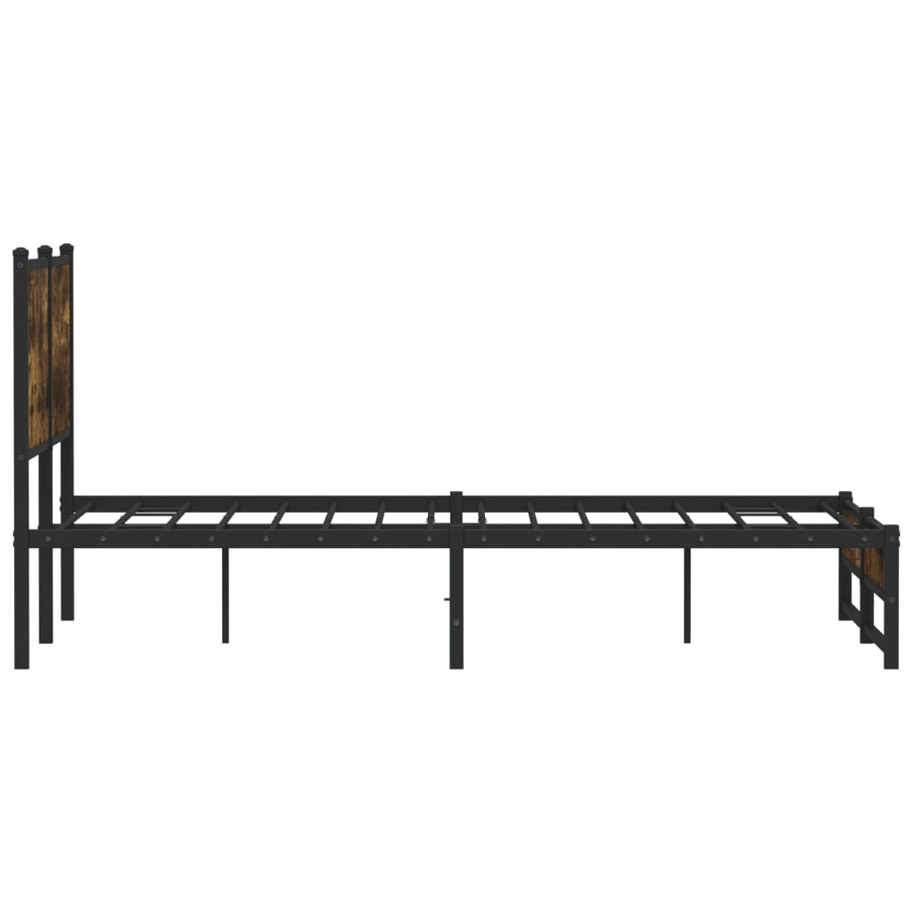 Giroletto senza Materaso in Metallo Rovere Fumo 137x190 cm