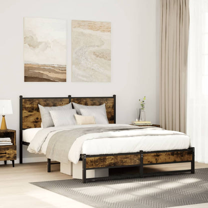 Giroletto senza Materaso in Metallo Rovere Fumo 137x190 cm