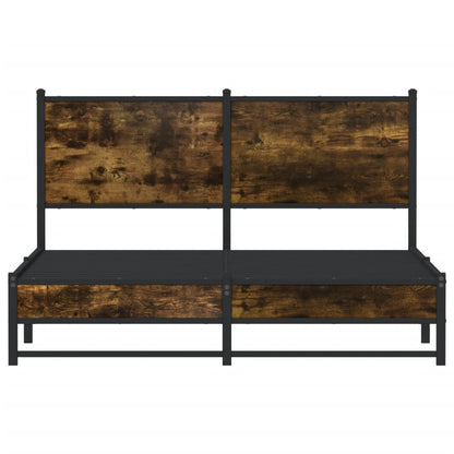 Giroletto senza Materaso in Metallo Rovere Fumo 140x200 cm | homemem39