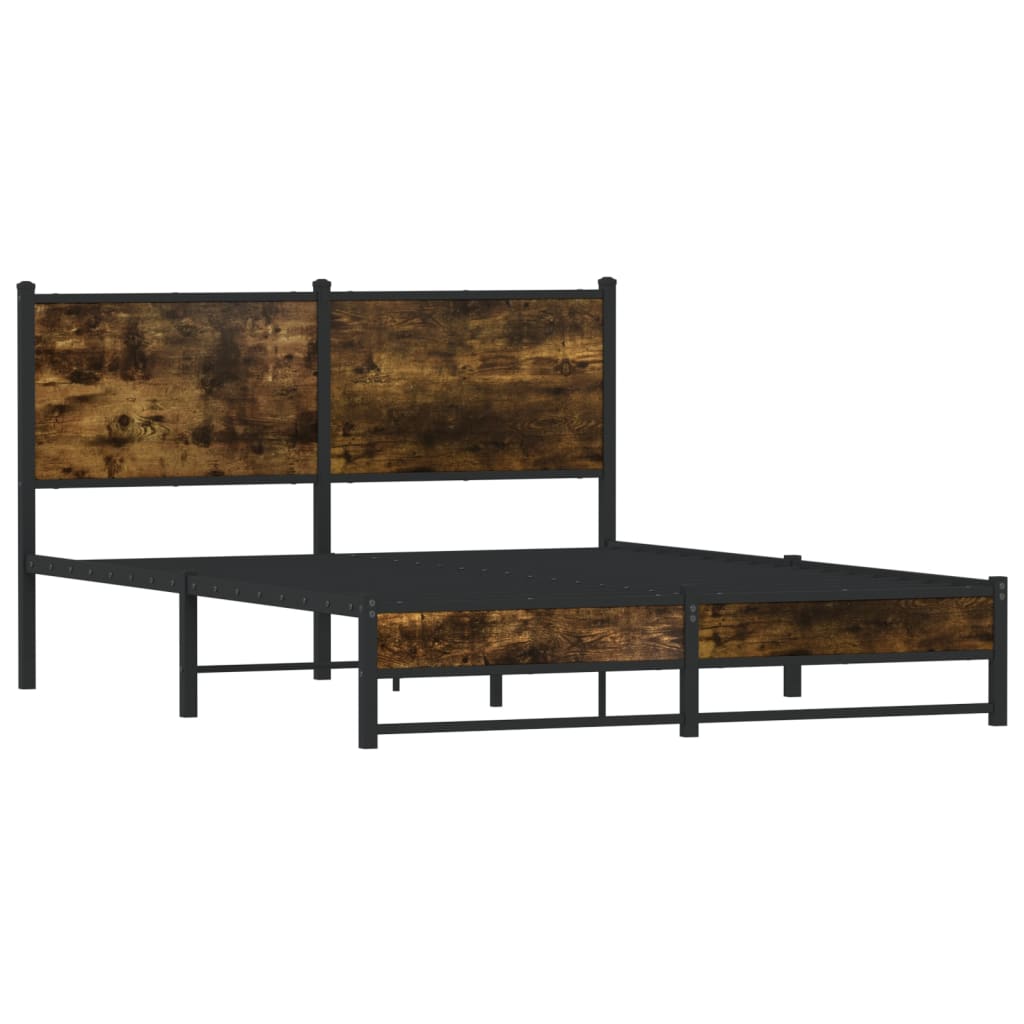 Giroletto senza Materaso in Metallo Rovere Fumo 150x200 cm