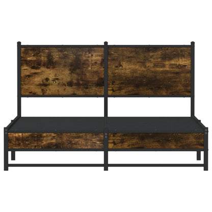 Giroletto senza Materaso in Metallo Rovere Fumo 150x200 cm | homemem39
