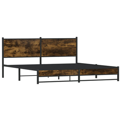 Giroletto senza Materaso in Metallo Rovere Fumo 160x200 cm