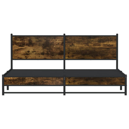 Giroletto senza Materaso in Metallo Rovere Fumo 160x200 cm | homemem39
