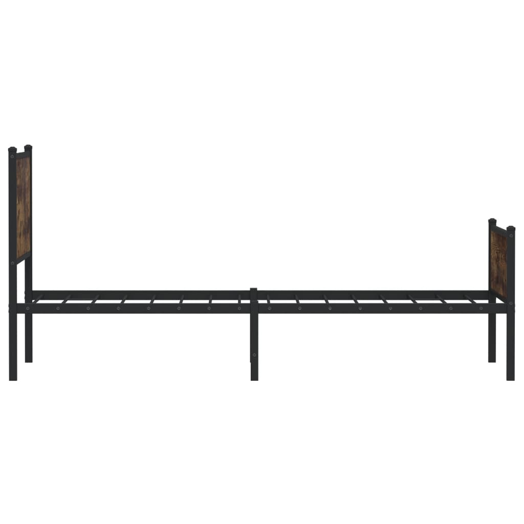 Giroletto senza Materasso in Metallo Rovere Fumo 75x190 cm | homemem39