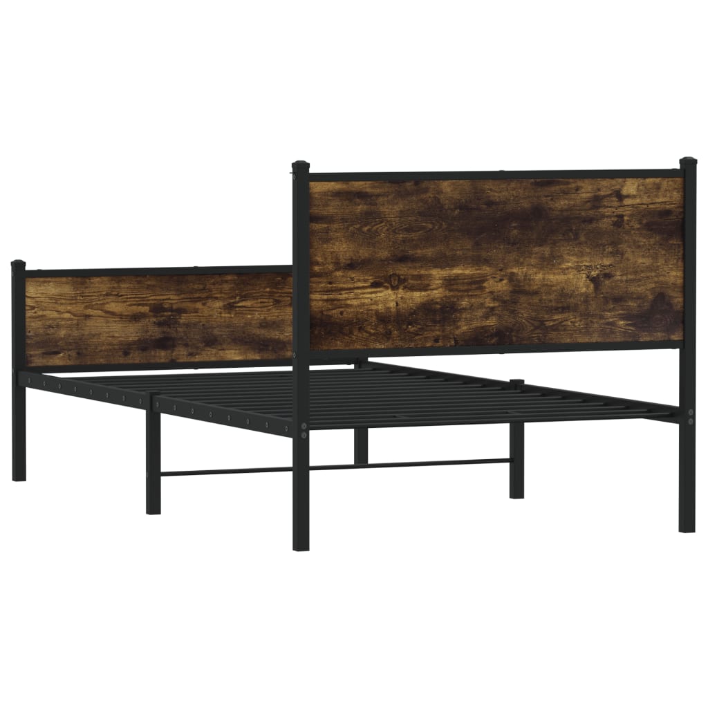 Giroletto senza Materaso in Metallo Rovere Fumo 100x190 cm