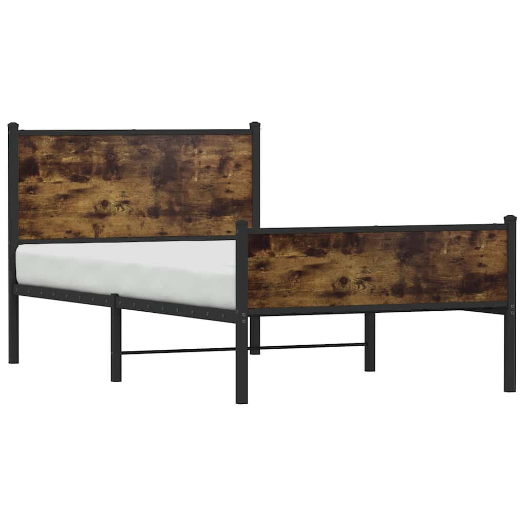 Giroletto senza Materaso in Metallo Rovere Fumo 107x203 cm