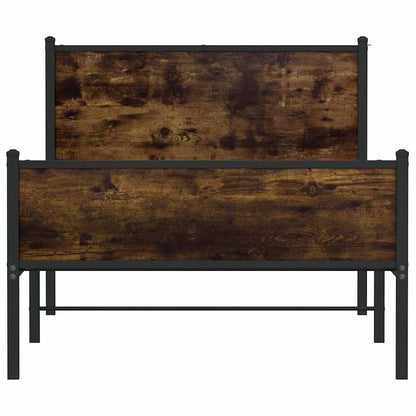 Giroletto senza Materaso in Metallo Rovere Fumo 107x203 cm - homemem39