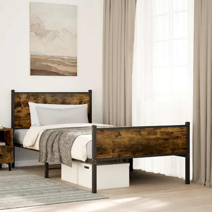Giroletto senza Materaso in Metallo Rovere Fumo 107x203 cm