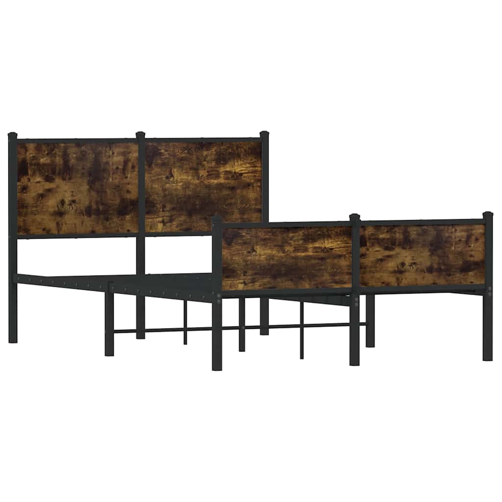 Giroletto senza Materasso in Metallo Rovere Fumo 120x190 cm | homemem39