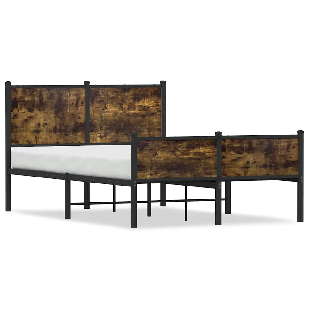 Giroletto senza Materaso in Metallo Rovere Fumo 120x200 cm