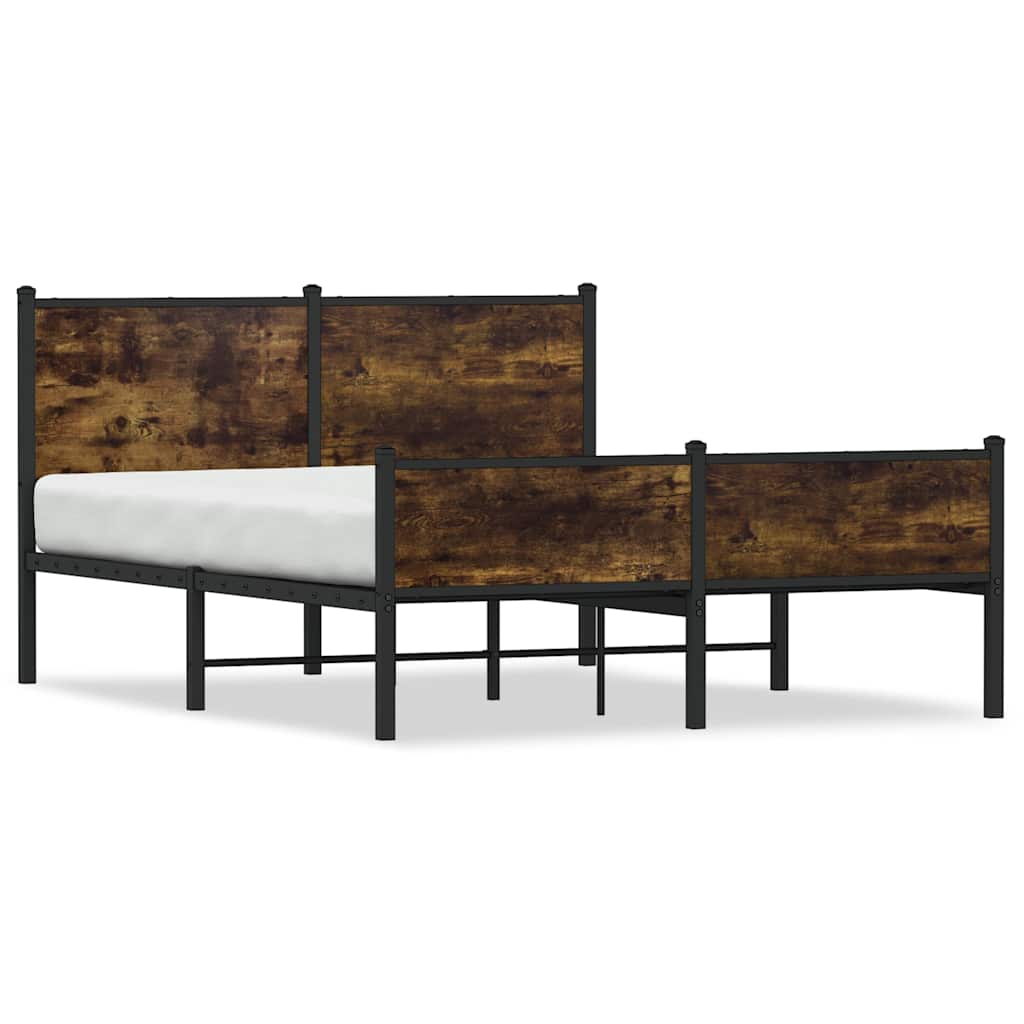 Giroletto senza Materaso in Metallo Rovere Fumo 137x190 cm