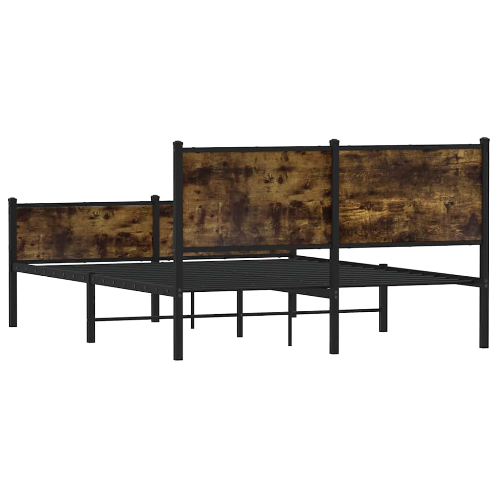 Giroletto senza Materaso in Metallo Rovere Fumo 137x190 cm