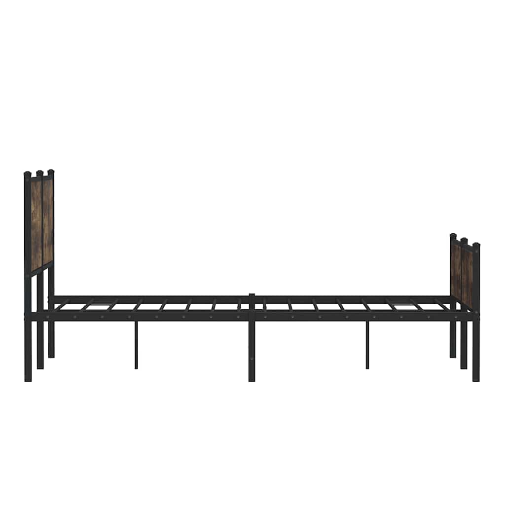 Giroletto senza Materaso in Metallo Rovere Fumo 140x190 cm