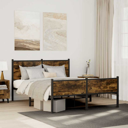 Giroletto senza Materaso in Metallo Rovere Fumo 140x190 cm