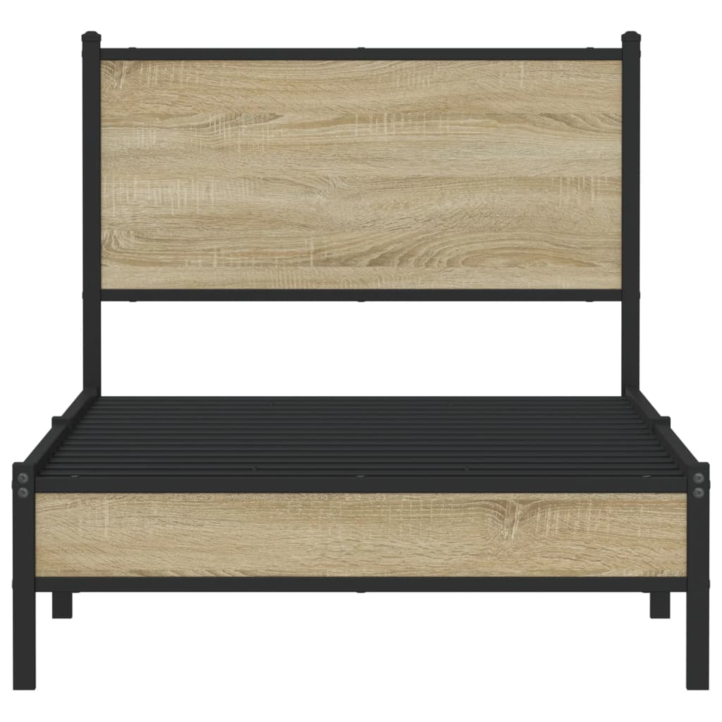 Giroletto senza Materaso in Metallo Rovere Sonoma 75x190 cm | homemem39