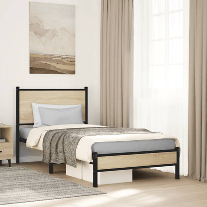 Giroletto senza Materaso in Metallo Rovere Sonoma 75x190 cm