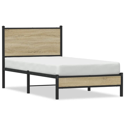 Giroletto senza Materaso in Metallo Rovere Sonoma 80x200 cm | homemem39