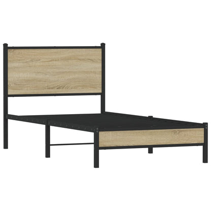 Giroletto senza Materaso in Metallo Rovere Sonoma 80x200 cm