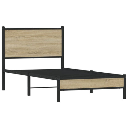 Giroletto senza Materaso in Metallo Rovere Sonoma 90x200 cm