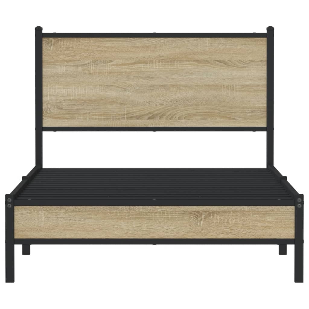 Giroletto senza Materaso in Metallo Rovere Sonoma 100x190 cm | homemem39