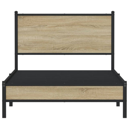 Giroletto senza Materaso in Metallo Rovere Sonoma 100x190 cm | homemem39