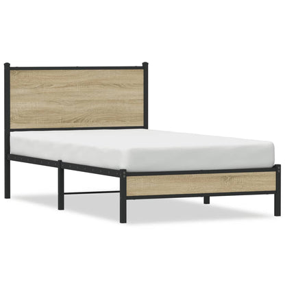 Giroletto senza Materaso in Metallo Rovere Sonoma 100x200 cm