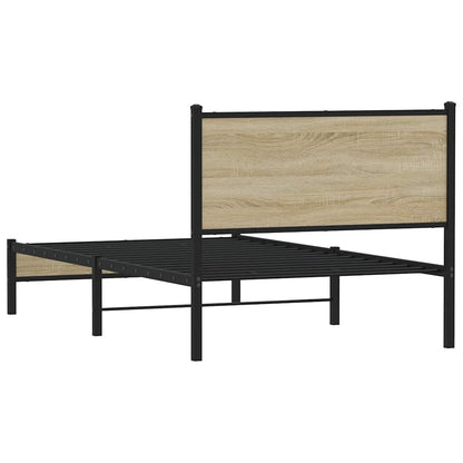 Giroletto senza Materaso in Metallo Rovere Sonoma 107x203 cm