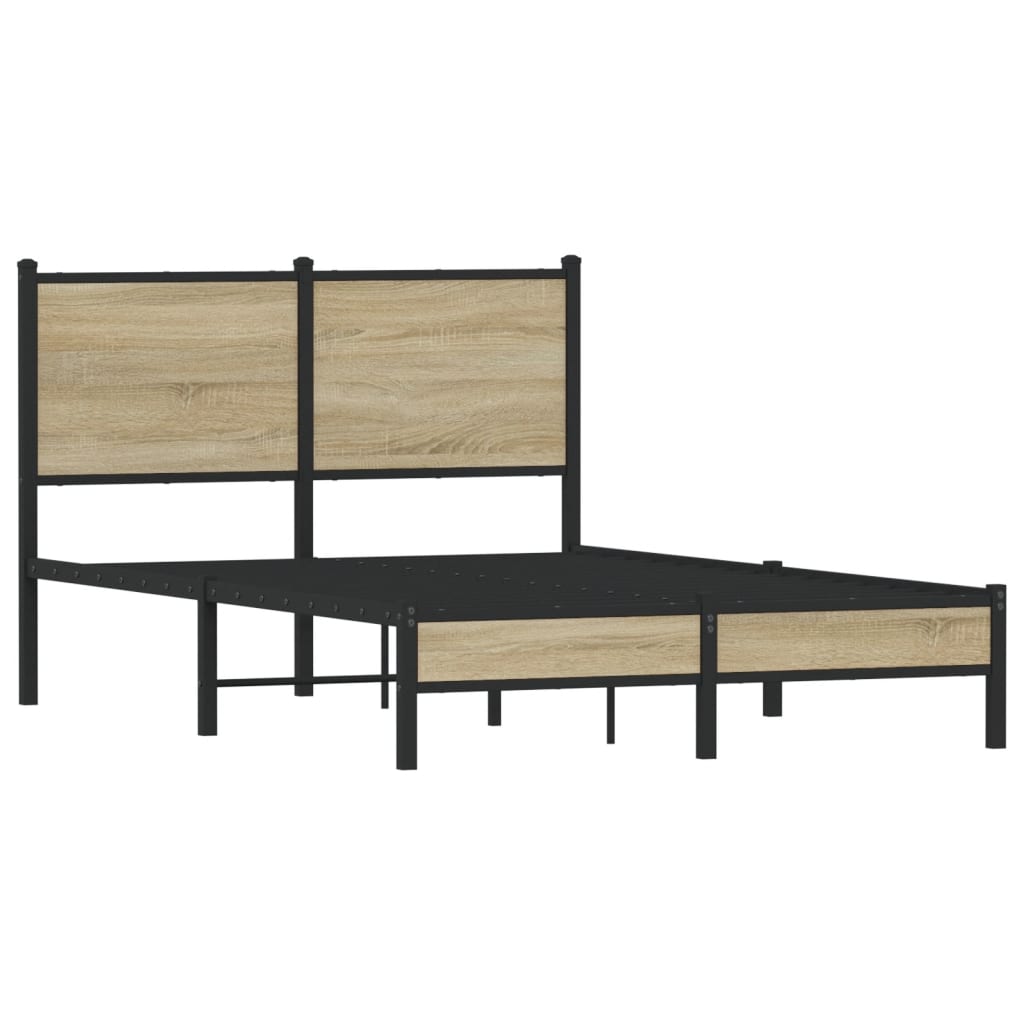 Giroletto senza Materaso in Metallo Rovere Sonoma 120x190 cm | homemem39