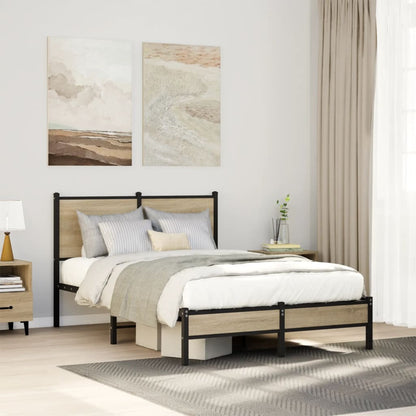 Giroletto senza Materaso in Metallo Rovere Sonoma 120x190 cm