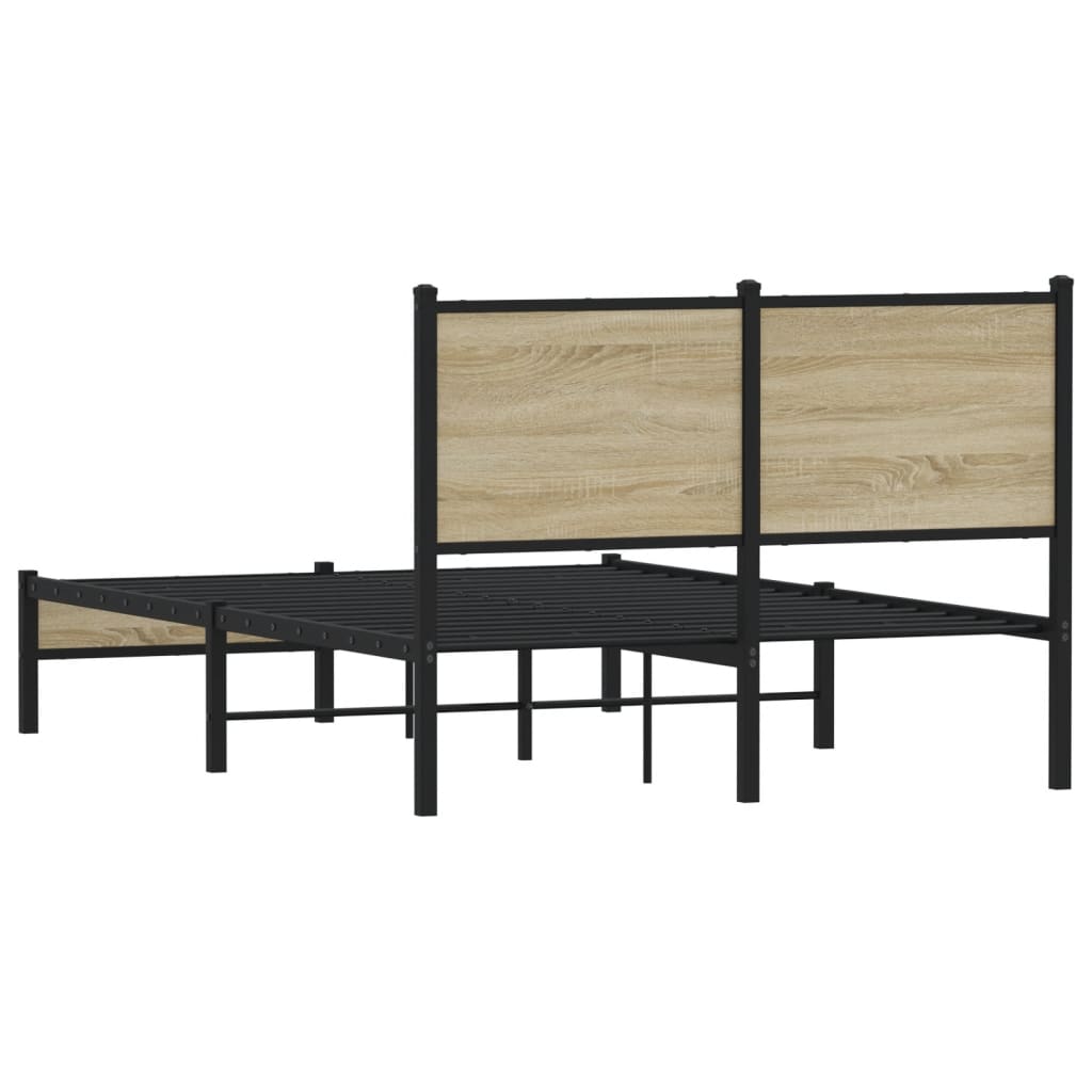 Giroletto senza Materaso in Metallo Rovere Sonoma 120x200 cm