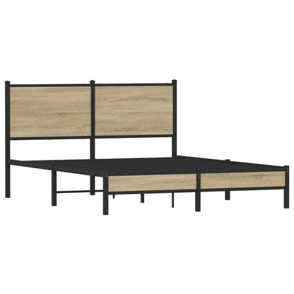 Giroletto senza Materaso in Metallo Rovere Sonoma 137x190 cm