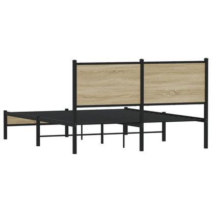 Giroletto senza Materaso in Metallo Rovere Sonoma 137x190 cm